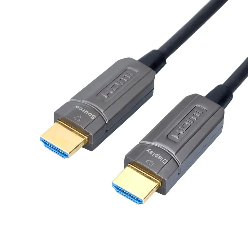 24K Gold Pated HDMI to HDMI cable 4K 8K fiber optic hdmi cable for HDR TV PS4 15m 25m 30m 50m