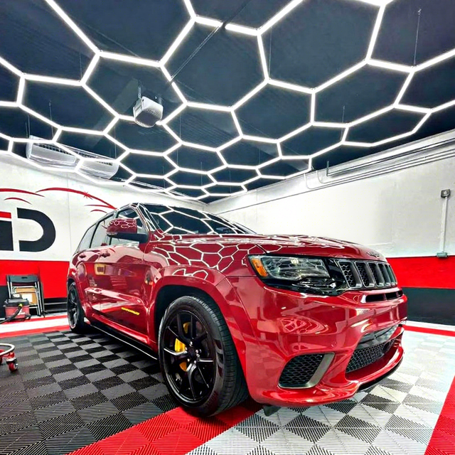 Luxury Car Detailing Lights Aluminum Modern Hexagon Lights LED Honeycomb Shape Illumination to Garage 110 v USA