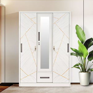 Modern Designed Steel Printed Mirror Steel Wardrobes Living Room Bedroom Furniture With <strong>Clothes</strong> <strong>Storage</strong> <strong>Units</strong> - Product Image 4