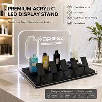 Présentoir de table en acrylique personnalisé avec éclairage LED pour tabac sans fumée – Vitrine de présentation en acrylique LED pour magasin de détail