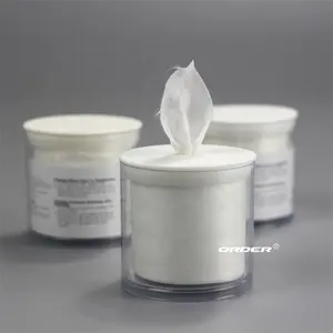 Sợi quang mini-bồn tắm trắng đục lỗ CuộN Viscose polycell spunlace không dệt bụi miễn phí làm sạch Lint vải miễn phí