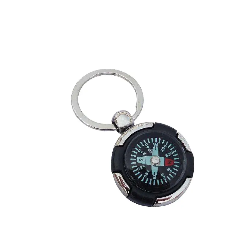 CL2E-KK105 Comlom Round Shape Pocket Metal Key Chain Compass,Promotion Key Ring Compass