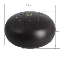 Hollow Hand Drum 10 Inch 8-tone Stainless Steel Tongue Handmade Percussion Instrument