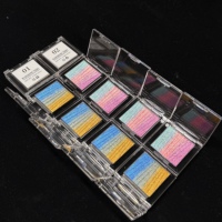 Palette de fards à paupières effet caméléon, sans logo, longue tenue, diamant, duochrome, arc-en-ciel, palette de fards à paupières à marque privée