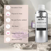 Vente en gros en vrac Huile de graines de fraise naturelle pure à 100% ° avec compte-gouttes pour diffuseur d'aromathérapie