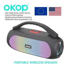 OKOP819 Haut-parleur sans fil portable à grande puissance 40W, étanche IPX7, RGB, longue autonomie, pour l'extérieur, vente en gros - Product Image 1
