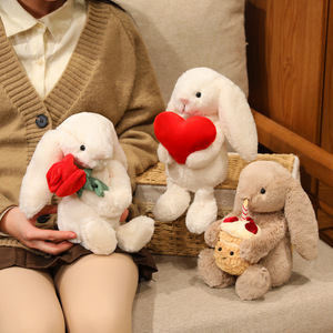 Peluches tendance Lapin Rose Saint-Valentin, Coussin Stitch, Décoration de canapé et de <span class=keywords><strong>chambre</strong></span>, Vente en gros - Product Image 3