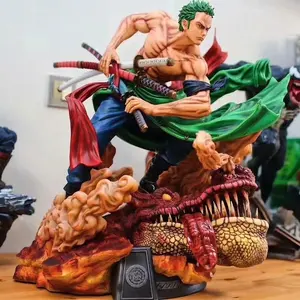 Anime 40cm satu bagian GK tidur terakhir LS Roronoa Zoro action figure 1/4 PVC model mainan untuk hadiah