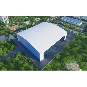 Desain arsitektur dari industri pesawat Hangar Modern bingkai Baja Perusahaan struktur