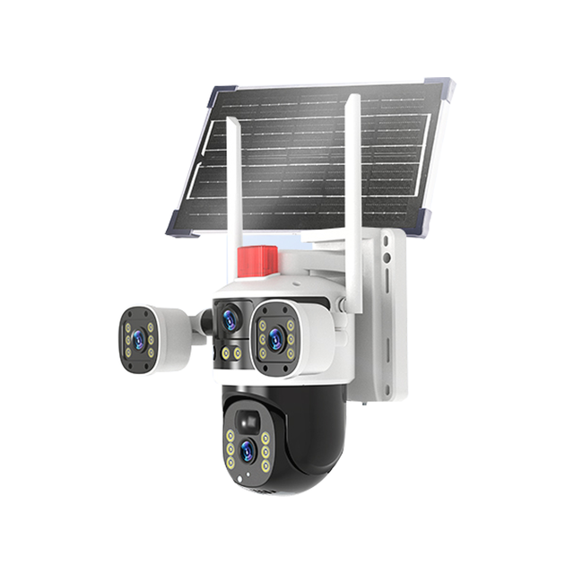 V380 Dual Lens Solar Power Security PTZ CCTV Camera Wireless WiFi Outdoor 4G Sim Card Solar Camera