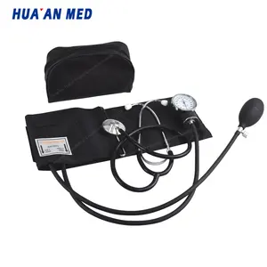 HUAAN MED Nylon Cuff Manual BP Machine Stethoscope Aneroid Sphygmomanometer With D-Ring