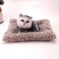 Peluche personnalisée chat endormi réaliste en tissu Mudbray 300g, jouet en peluche pour tous les âges