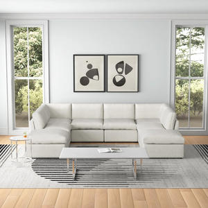 مجموعة أرائك سحابية جميلة ناعمة جدًا من الشمال مجموعة أثاث أريكة مقطعية وحدات أثاث - Product Image 1