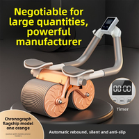 Rueda Abdominal con Soporte para Codos, Rueda Abdominal con Rebote Automático, Herramienta para Quemar Grasa y Adelgazar el Abdomen, Equipo de Fitness para el Hogar