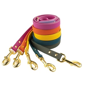 Luxury Fashion Reliable Soft Touch Padded Sturdy Durable PU Leather Comfy <b>Dog</b> <b>Collar</b> Leash Gold Zinc Alloy Accessories ISO9001 - Product Image 1