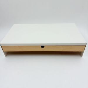 Bamboo Computer Stand 47.5x25.8x10.5cm <b>Desktop</b> <b>Shelf</b> For Laptop Monitor Phone No Installation Required - Product Image 2