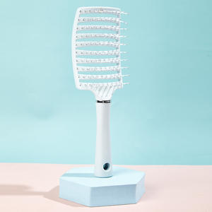 Spazzola Districante Ventilata con Logo Personalizzato per Capelli Bagnati e Asciutti, Pettine Curvo Grande Cavo per Styling Volumizzante, Strumenti Professionali da Salone - Product Image 5
