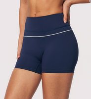 Nouveau short de yoga grande taille 2026 en Spandex/Nylon, color-block, taille haute, effet ventre plat, rehausseur de fessier, infroissable, Amflex