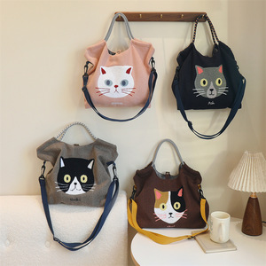 Qetesh Tote <strong>Bag</strong> Customization High Quality Large Capacity Fashionable Waterproof Nylon <strong>Animal</strong> Embroidery Designer <strong>Bags</strong> - Product Image 1