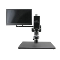 Produsen Mikroskop Video Kamera Digital LCD dengan Lampu LED Ring 1080p Ft-Opto FM750I 12-92X
