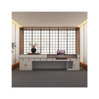Comptoir d'accueil en bois massif Simple de style chinois Maison de thé Table de réception Salon de beauté Centre de soins de santé Caisse enregistreuse