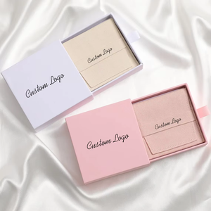 Custom Logo Rectangle Jewellery Packaging Printed Cardboard Drawer Box with Pouch <b>Bag</b> Fashion Jewelry Sliding Packaging - Product Image 2