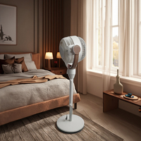 Ventilateur de circulation d'air intelligent Ventilateur électrique domestique à ions négatifs pivotant 3D Ventilateur de sol mécanique monté sur pied