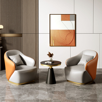Furnistyle Fauteuil moderne en velours 1 place Canapé de loisir Mobilier de salon et de chambre à coucher