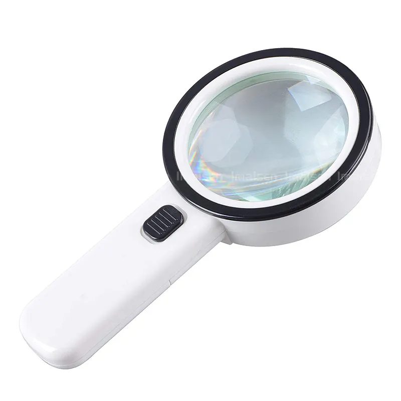 30X Tragbare High Power Handheld Lupe mit Led-Licht, Doppel Glas Objektiv Jumbo beleuchtet Lupe Gläser