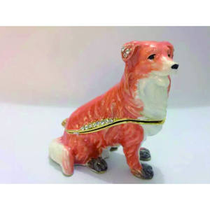 <span class=keywords><strong>Belle</strong></span> décoration de la maison Border Collie accessoires pour animaux de compagnie boîte de rangement de bijoux en alliage mignon créatif - Product Image 1