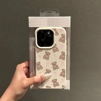 Coque de téléphone portable antichoc en cuir texturé avec nœud mignon pour iPhone 16 15 17 Air 18 Pro Max