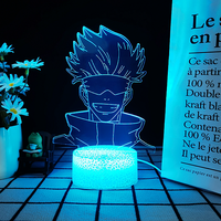 Veilleuse de chambre à coucher Anime en bois, décoration de chambre, mini veilleuse à changement de couleur, 7 couleurs, 16 modes de couleur RGB, chambre d'enfant