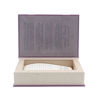 Emballage de livre personnalisé dossier de présentation de luxe boîte à bijoux en carton collier carré avec incrustations de cartes livres pour étagère faux
