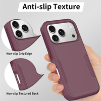 Coque arrière pour iPhone 18 Pro Max/17 Air/16E/15 Plus/14 Pro/13/12 Protection d'écran de l'appareil photo Antichoc Antidérapant PC+TPU Étui de téléphone