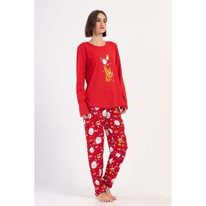 Ensemble de pyjama XXL pour femmes, col rond, manches longues, ovale, respirant, en spandex, avec logo personnalisé et taille élastique, pour la maison ou la nuit - Product Image 3