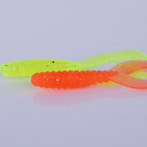 Señuelo Softworm de 7.5cm con doble cola de silicona, cebo artificial para pesca de lubina en agua dulce - Product Image 4