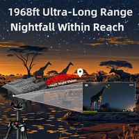 As8801 Lunettes de vision nocturne Jumelles 4K-Vision nocturne infrarouge dans l'obscurité 100% Grand écran de 3 pouces Zoom numérique 8X