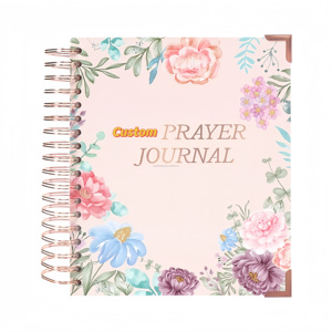 Relié en spirale avec des coins en métal chrétien cahier dévotion <span class=keywords><strong>Bible</strong></span> étude <span class=keywords><strong>Journal</strong></span> personnalisé année planificateur <span class=keywords><strong>Journal</strong></span> de prière pour femme - Product Image 2