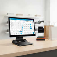 Sistem POS All-in-One Ultra Tipis 15.6 inci Win10/11/Linux/Android untuk Restoran, Kasir, dan Toko