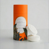 Emballage en carton cylindrique personnalisé en gros, vente chaude, soins de la peau, fleurs de rose à base de plantes, sel de bain, bombe de bain, boîte cadeau ronde