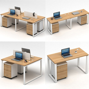Anpassbare modulare Holz Metall Büro Schreibtisch Open Panel Office Workstation für 2 4 6 Personen Büro - Product Image 6