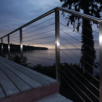 Systèmes de balustrades extérieures en acier inoxydable SS304 pour escaliers, terrasses, balcons et ponts - Garde-corps à câbles de haute qualité, moderne, résistant à la rouille et à l'eau
