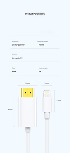 Câble de conversion <span class=keywords><strong>AV</strong></span> pour la mise en miroir de l'écran, aucune alimentation externe nécessaire, haute définition, compatible avec [Appareils Spécifiques] - Product Image 5