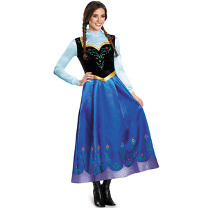 Costume da Principessa Elsa e Anna per Adulti, Bestseller <span class=keywords><strong>di</strong></span> Halloween, con Mantello, Abito Cosplay Ispirato al Film <span class=keywords><strong>Frozen</strong></span>, Adatto per Pasqua e Carnevale - Product Image 3