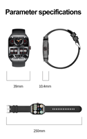 Smartwatch HK80 con Schermo AMOLED HD da 1,95 Pollici, IP68, in Silicone, Sveglia, Chiamate BT, Monitoraggio Pressione Sanguigna, Ossigeno nel Sangue e Salute