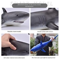 Modèle de monde sous-marin pour enfants, dauphin réaliste en caoutchouc souple et autres animaux marins, jouet de grande taille