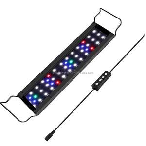 LED Aquarium Light Ultra-Thin Full Spectrum Fish Tank Light with Timer function&Adjustable Brightness 34W 25 to 31inch Aquariums