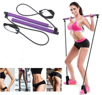 Kit de barre de Pilates amélioré avec bandes de résistance pour femmes et hommes