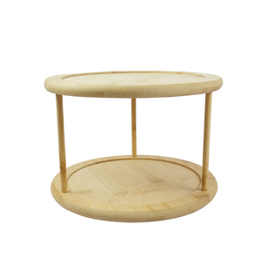 Hot bán 10 inch tre 2 tầng bàn xoay lười biếng Susan gia vị giá Organizer cho tủ bếp đựng thức ăn lưu trữ Vanity Organizer - Product Image 1