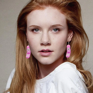 Classic Women Drop Earrings Featuring Cartoon Character <b>Doll</b> Patterns with Heart Print Details - Product Image 5